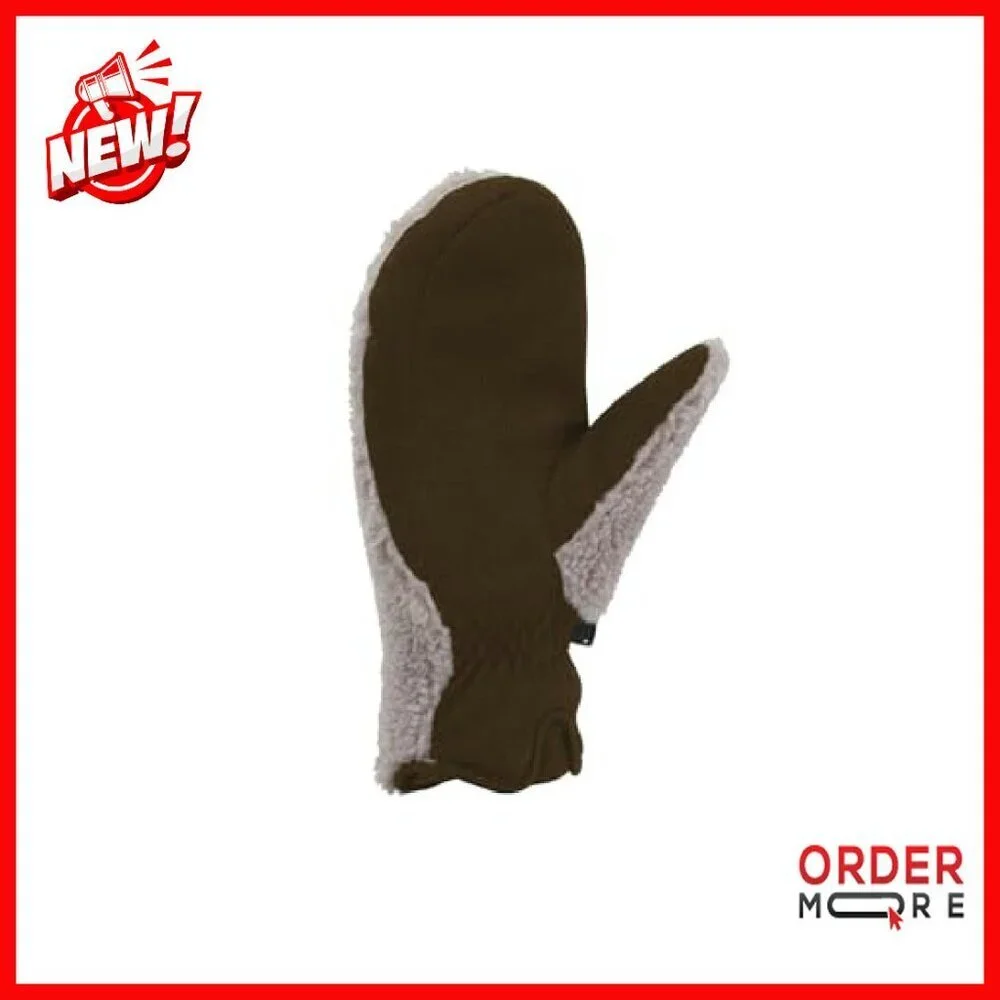 Women's Sherpa Mittens, Pre-Curved Construction, Pull-On Style